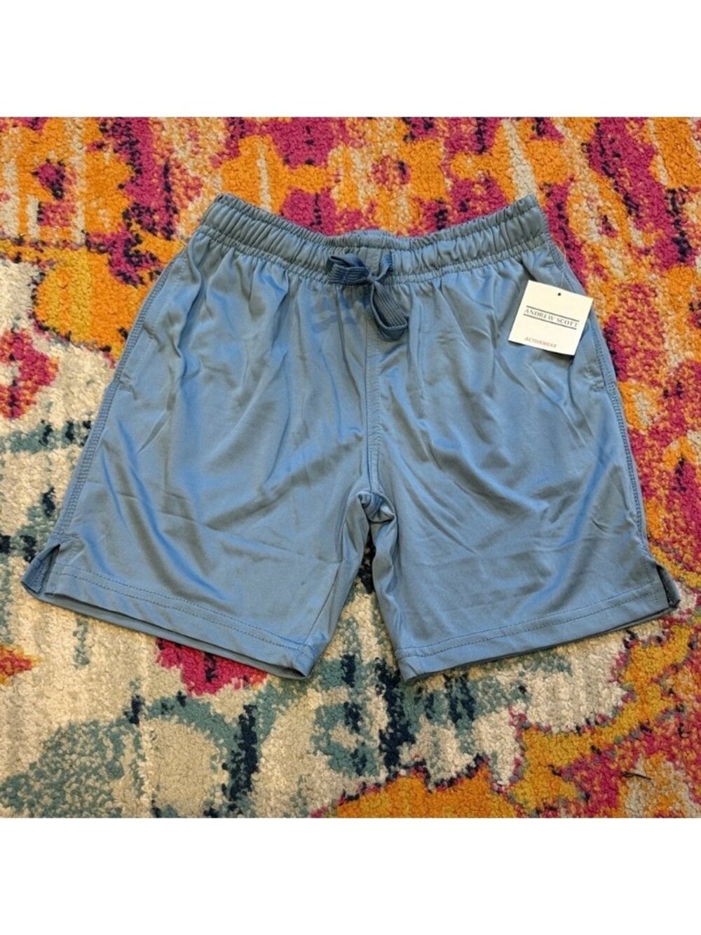 Kids Blue Drawstring Shorts